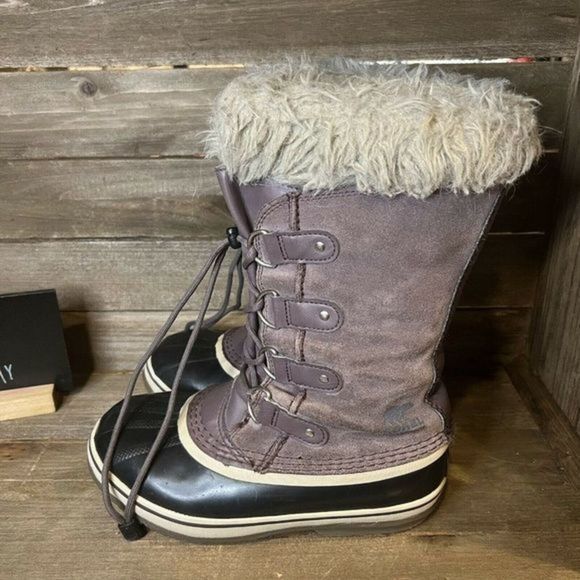 Kids Childrens Sorel Joan of Arctic Snow Winter Waterproof Boots Size 4 GUC - Picture 2 of 6